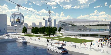 Первая канатная дорога в Лондоне.