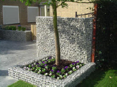 Габионы на частном приусадебном участке.