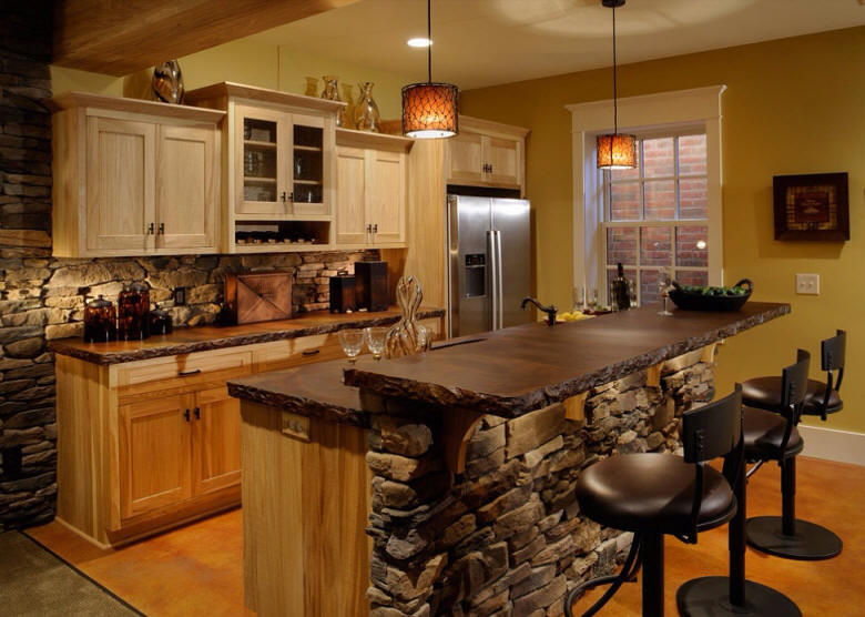 Дизайн кухни с барной стойкой