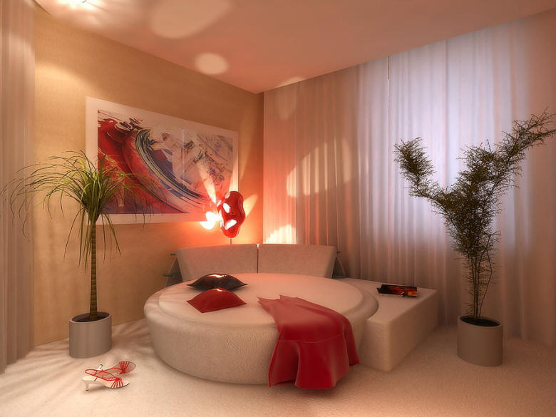 Дизайн спальни в оригинальном стиле.