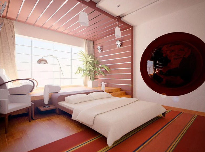 Дизайн спальни на любителя.