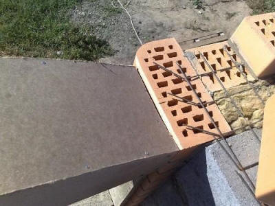 Установка шаблона под кирпичную арку.