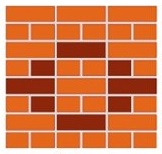 Кладка декоративная блочная.