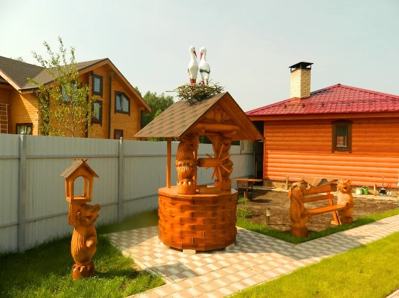 Колодец на приусадебном участке.