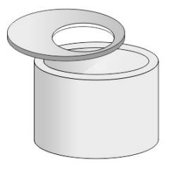 Кольцо стеновое и плита перекрытия.