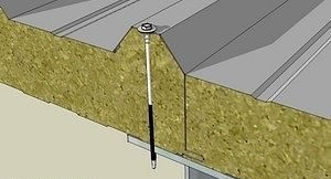 Монтаж кровельных сэндвич-панелей.