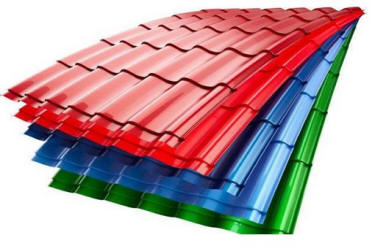 Листы металлочерепицы.