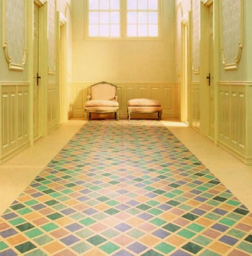 Напольное покрытие мармолеум.