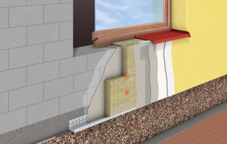 Мокрый фасад.