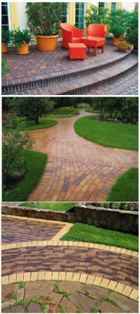 Клинкерный кирпич на приусадебном участке.