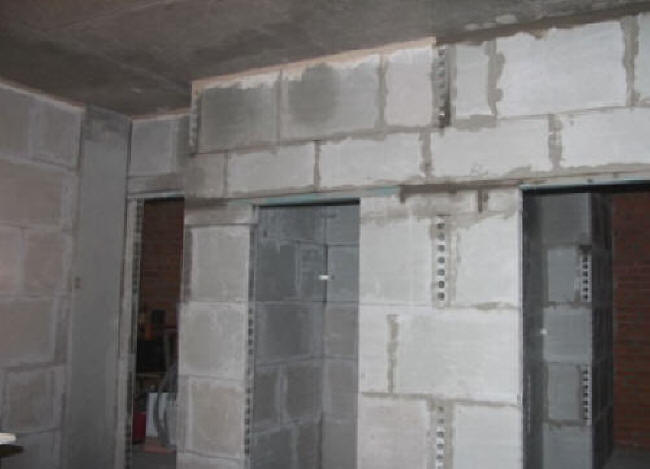 Перегородка из пазогребневых плит.