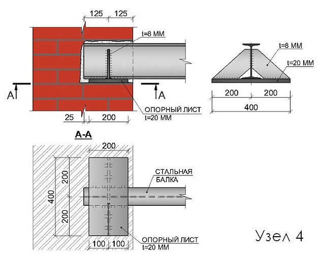 Узел опирания № 4.