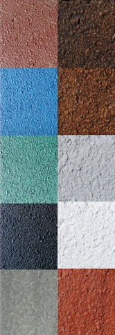 Виды цветного бетона.